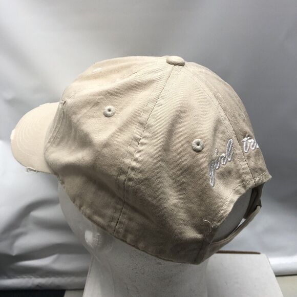 Distressed Smiley Face Dad Hat Tan Embroidered Baseball Cap Happy Face Kbethos - Picture 6 of 11